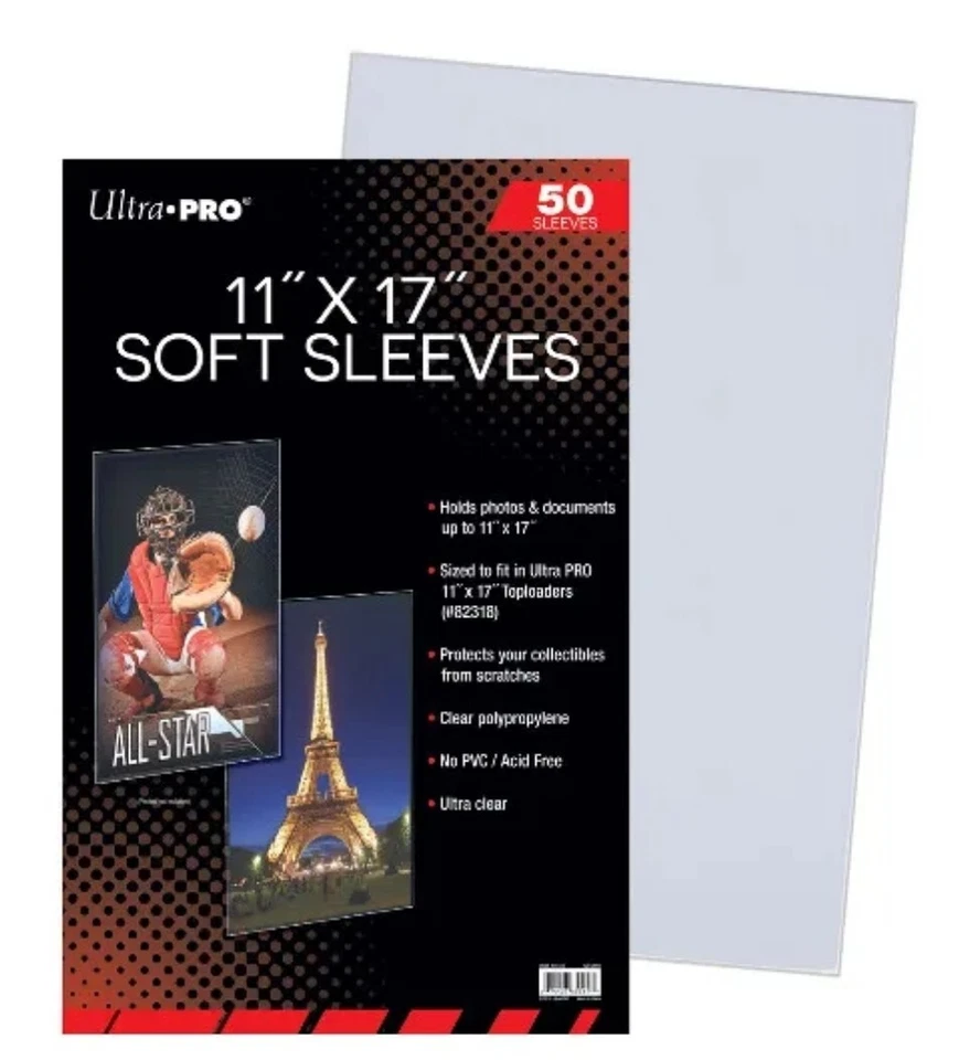 Pack de 50 Fundas Ultra PRO 11" x 17" para Fotos Documentos Litografía Arte e Impresiones Foto 1 de 1