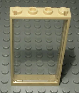 Lego Fenster 1x4x6 Beige mit Transparenter Scheibe - Picture 1 of 1