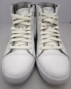 Diesel Boots S-Nentish W Zip Around High Top White WMNS SZ 9 Silver Logo Zipper - Picture 1 of 11