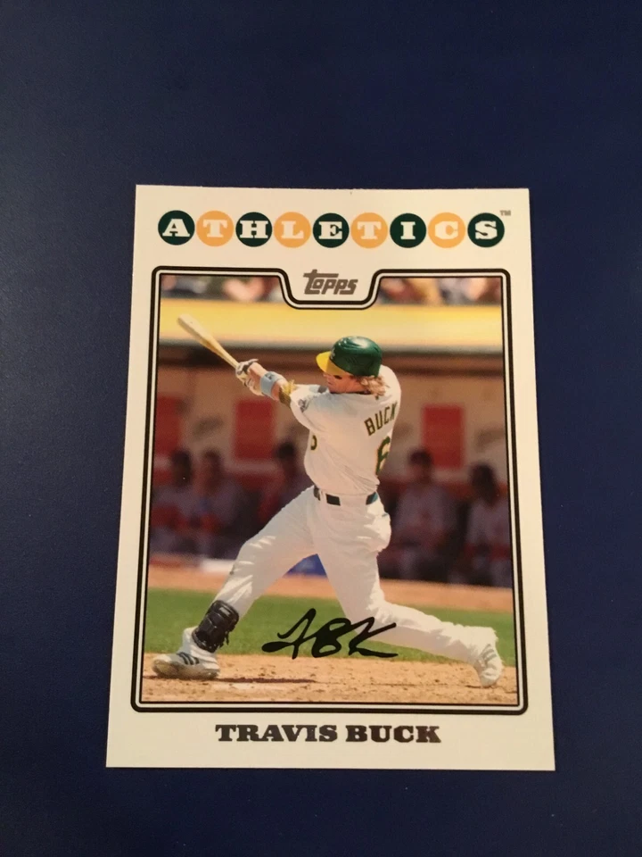 2008 Topps # 519 TRAVIS BUCK Oakland Athletics A's Set Break  - Image 1 of 1
