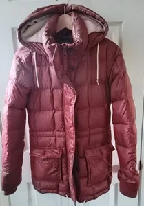 Abercrombie & Fitch Parka Puffer Jacket Women’s Sz XS Burgundy Red Maroon - Picture 1 of 9