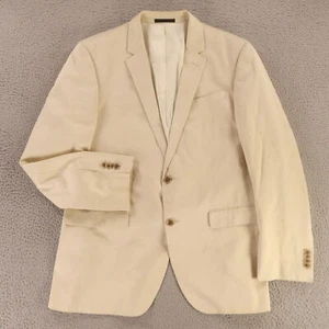 Twill Jacket Beige Tan 100% Cotton Blazer Sport Coat 40R - Picture 1 of 20