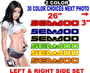 Seadoo SEA DOO DECALS Hull Side Decal Sticker Set 30 COLOR OPTIONS - Foto 1 di 3