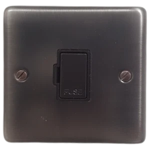 G&H CSL90B Standard Plate Slate 1 Gang Fused Spur 13A Unswitched - Picture 1 of 1