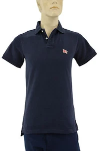 $195 Polo Para Hombre Burberry Azul Británico Negro 100 % Algodón S - Imagen 1 de 4