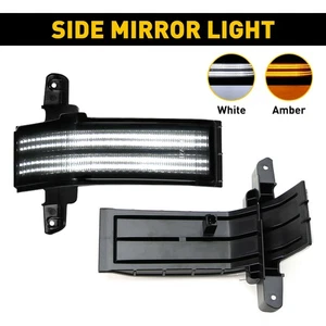 Dual-Row Amber LED Strip Tow Mirror Marker Lights For Chevy Silverado GMC Sierra - Picture 1 of 13