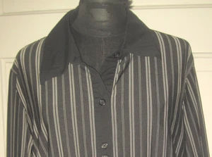 JPR SEPARATES Junior's Black 3/4 Sleeve Button Up Top Shirt Blouse 2X - Picture 1 of 4