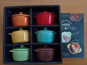 Jose Marechal Boxed Set of 6 Mini Cocottes With Book of 42 Recipes - Picture 1 of 5