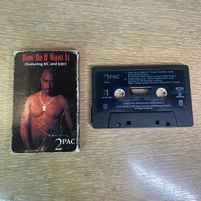 2Pac - California Love & How Do You Want It - Cassette SINGLE Death Row Records - Image 1 of 4
