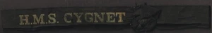 H.M.S. CYGNET Cap Tally 1932 - 1937 - Bild 1 von 1