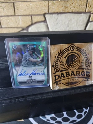 2023 Bowman Chrome 1st Bowman Calvin Harris Aqua Lava Ref Auto #/199 / #CDA-CHA - Image 1 of 2