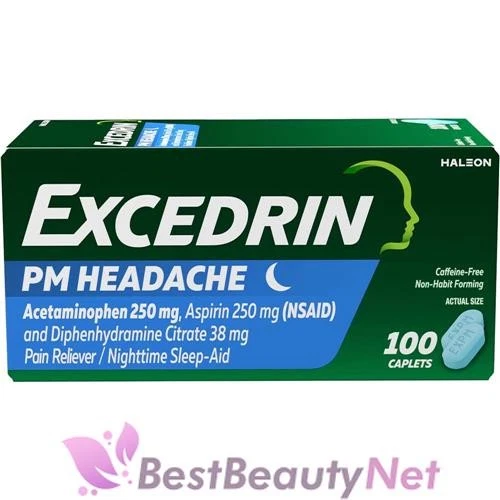 Excedrin PM Headache Pain Reliever Nighttime Sleep Aid 100 Caplets - Image 1 of 1