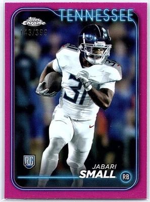 2024 Topps Chrome Jabari Small Magenta Refractor /399 RC #275 Titans - Image 1 of 4
