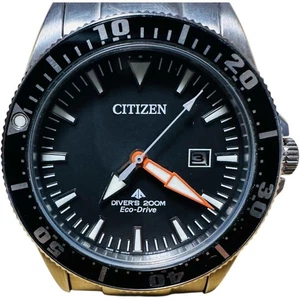 Reloj para hombre Citizen Promaster BN0101-58E Eco Drive esfera negra acero inoxidable Jp - Imagen 1 de 8