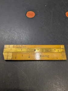 RABONE NO. A3863 Boxwood and Brass Rope Caliper Gauge - Picture 1 of 6