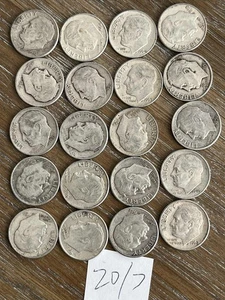20-90% Silver Roosevelt Dimes 1946–1964 Mixed Dates Circulated FREE SHIP - Picture 1 of 2