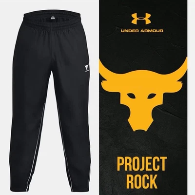 Project Rock Under Armour Woven Pants Mens Black Gym Training. Choose Size ! - Image 1 of 4