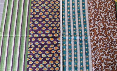 Kaffe Fassett SWIGGLE STRIPE GREEN GP22    22” X WOF original issue - Image 1 of 3