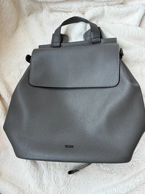 NEW $650 TUMI Georgica Marina Backpack in Taupe Full Grain Leather - Image 1 of 4