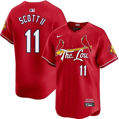 Men's Cardinals #11 Victor Scott II Red City Connect Cool Base Jersey Stitched - Image 1 of 2