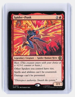 Spider-Punk MTG Marvel's Spider-Man #92 Rare - Image 1 of 2