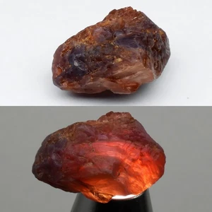 π 23.08ct 20.7x13.5mm Rough Natural Deep Orange Spinel - Myanmar Gemstone - Picture 1 of 6
