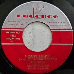 Johnny Tillotson – I Can't Help It / I'm So Lonesome I Could Cry - 1962 7" - Picture 1 of 4
