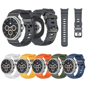 Silicone Rubber Watch Band Strap for Samsung Galaxy Watch8 40/44mm Classic 46mm - Picture 1 of 26