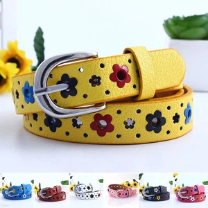 1PCS Gürtel Jungen Mädchen PU Leder Hüftgurt Schnalle Einstellbar Mode Stilvoll - Picture 1 of 15