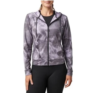 5.11 TACTICAL PT-R Emily Full Zip Tie Dye Hoodie Purple Watercolor Camo Size S - Picture 1 of 11