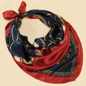 Silk Feel Satin Scarf Head Square Wrap Neck Neckerchief Shawl Hair Scarf 29X29" - Picture 1 of 1