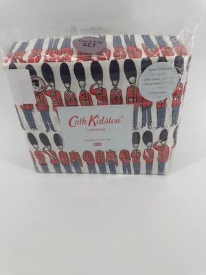 Cath Kidston London Guards Queen Sheet Set Multicolor Cotton - Image 1 of 3