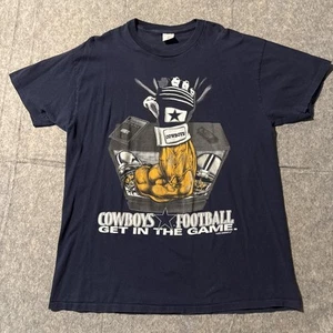 Vintage 90’s Dallas Cowboys T Shirt Mens XL Graphic Print Short Sleeves Blue - Picture 1 of 6