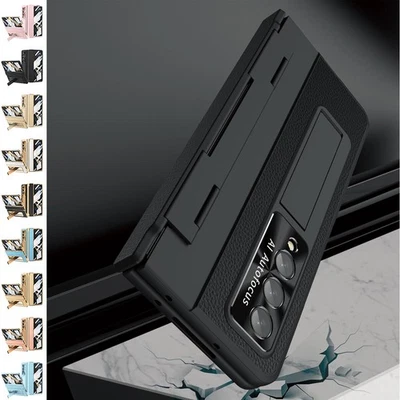 Fr Samsung Galaxy Z Fold 7/6/5/4 Luxury Leather Stand Shockproof Case Pen Stylus - Image 1 of 4