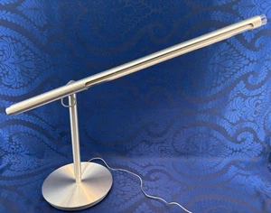 Pablo Brazo LED Silver Adjustable Desk Work Table Lamp Rotating Arm Mod Dimmer - Picture 1 of 22