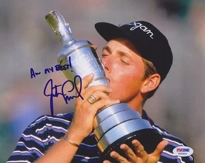 Foto firmada de Justin Leonard 8x10 campeón del abierto de Estados Unidos PSA/ADN AUTOGRAFIADA - Imagen 1 de 1