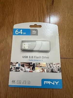PNY 64GB Turbo Attaché 3 USB 3.0 Flash Drive - Image 1 of 2