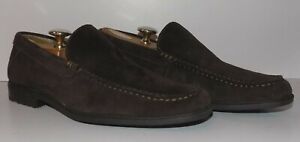 NEW CALVIN KLEIN BROWN SUEDE LEATHER LOAFERS MEN'S SIZE 9 M! 