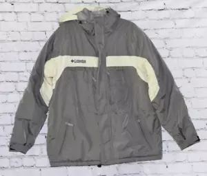 Columbia Herren Medium Kapuzenjacke Fleece gefüttert Winterparka grau Gr. Large - Bild 1 von 7