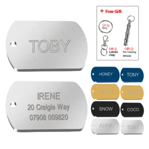 Dog tags Military for Dogs Personalised Cheap Custom Pet ID Tag Stainless Steel - Picture 1 of 16