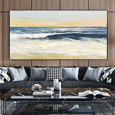 48"Home office wall Decor art Modern 100%Handmade oil painting on canvas-seaview