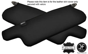 BLACK STITCHING 2X SUN VISORS LEATHER COVERS FITS TOYOTA CELICA 1972-1977 - Picture 1 of 3