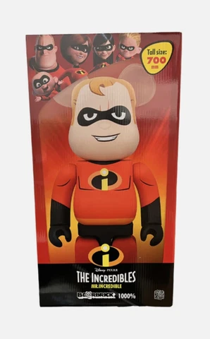Medicom 1000% Bearbrick Pixar The Incredibles “Mr. Incredible” New In Box Cover