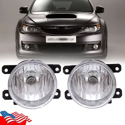 PAIR Clear Lens Fog Light Driving Lamp For Subaru Impreza 2012-2015 2016 w/Bulbs - Image 1 of 4