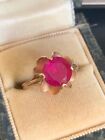 14k Solid Yellow Gold Vintage Pink Sz 6.5 Ring 2.2Gr Fine Jewelry! NR
