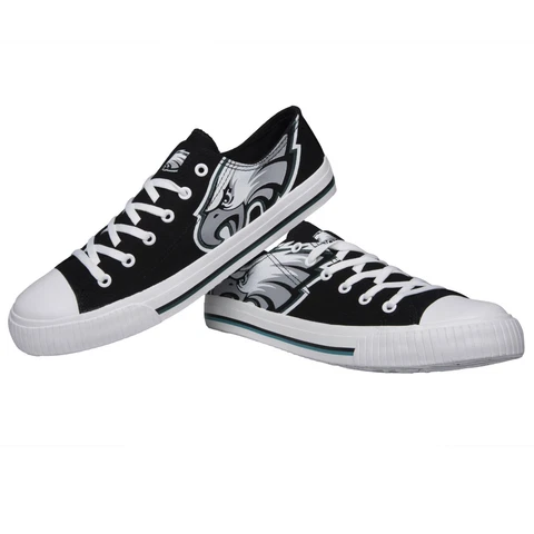 Philadelphia Eagles NFL Men's Low Top Big Logo Canvas Shoes FREE SHIP Cover