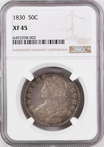 1830 Capped Bust Half Dollar NGC XF45 - Picture 1 of 2