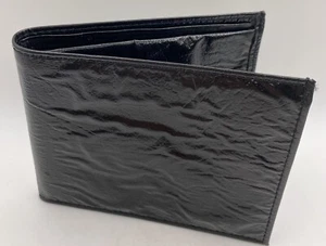 "Cartera plegable de cuero inglés de colección sin usar de cuero negro de grano superior, 4,5 x 3,5"" suave" - Imagen 1 de 11