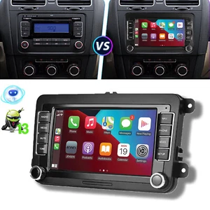 2 DIN 32GB Carplay Android 13 Autoradio GPS WiFi RDS Per VW GOLF 5 6 Polo Passat - Foto 1 di 15