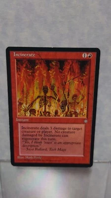 Magic the Gathering: Incinerate - 1995 Ice Age Edition - Lightly Played  - Image 1 of 2